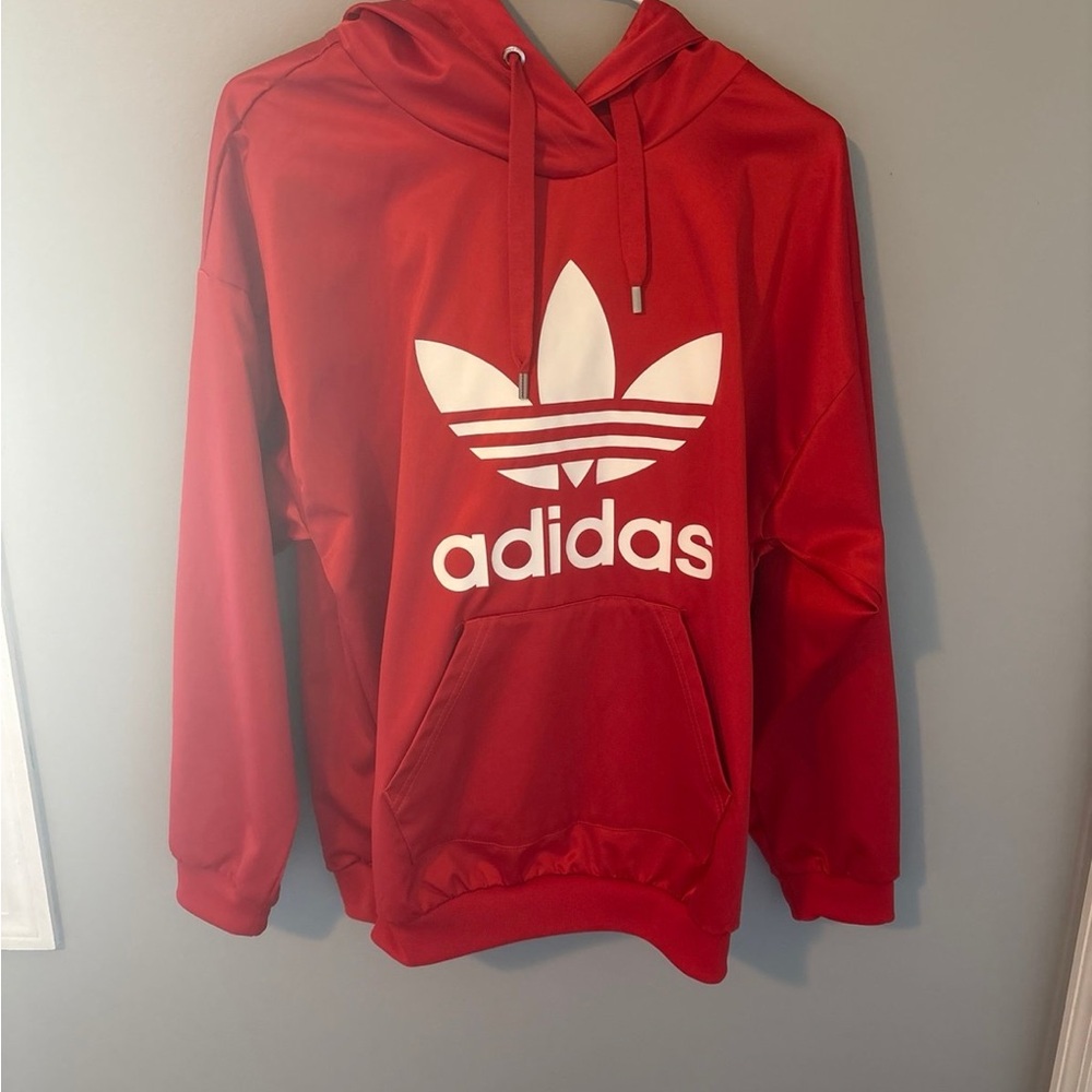 Adidas Red Hoodie Sweater